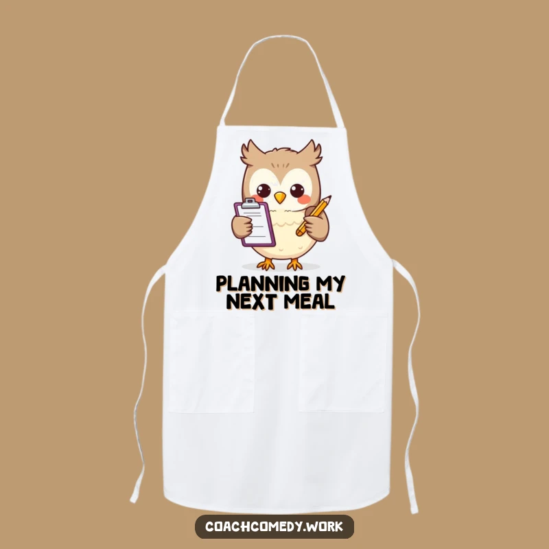 Funny Kawaii Owl Apron: Chef's Helper Design, A Practical Funny Gift for Kitchen Wizards!