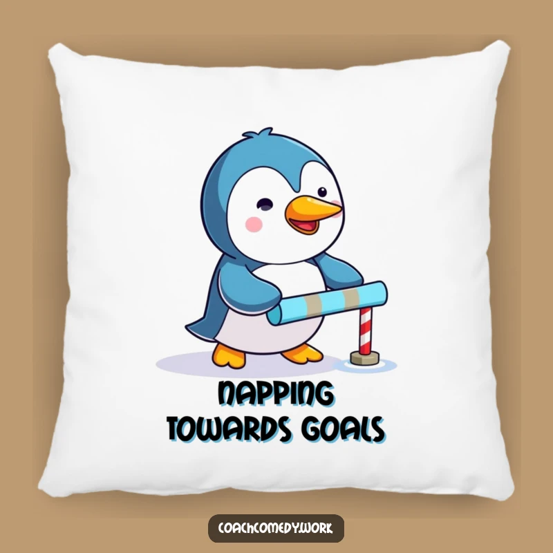 Comfy Funny Kawaii Penguin Pillow: Cuddle Up with Determined Goal Fun