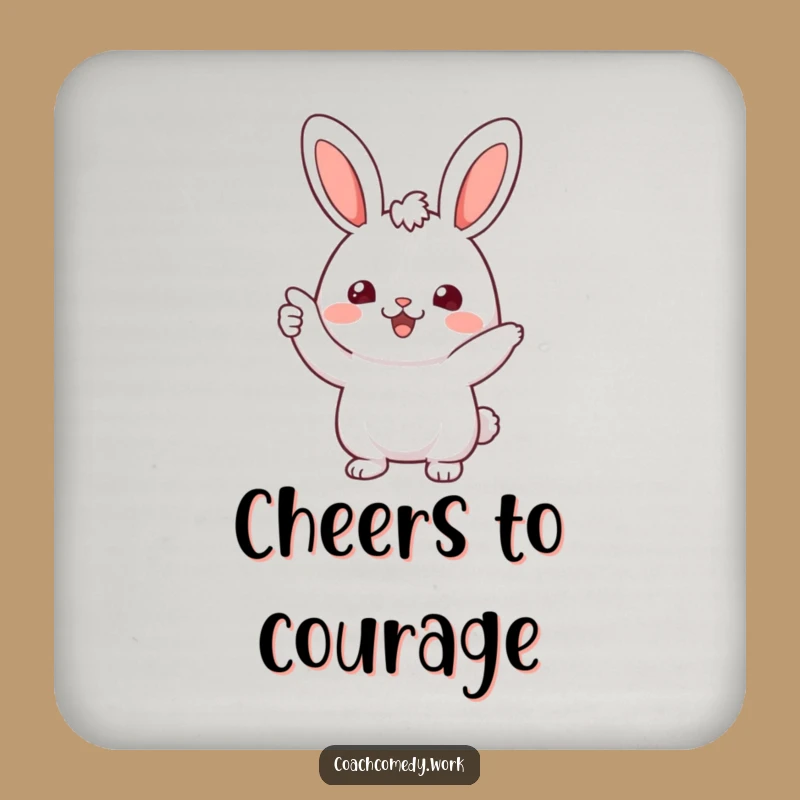 Funny Kawaii Rabbit Coaster: Cheerful Protection, Perfect Drink Gift!