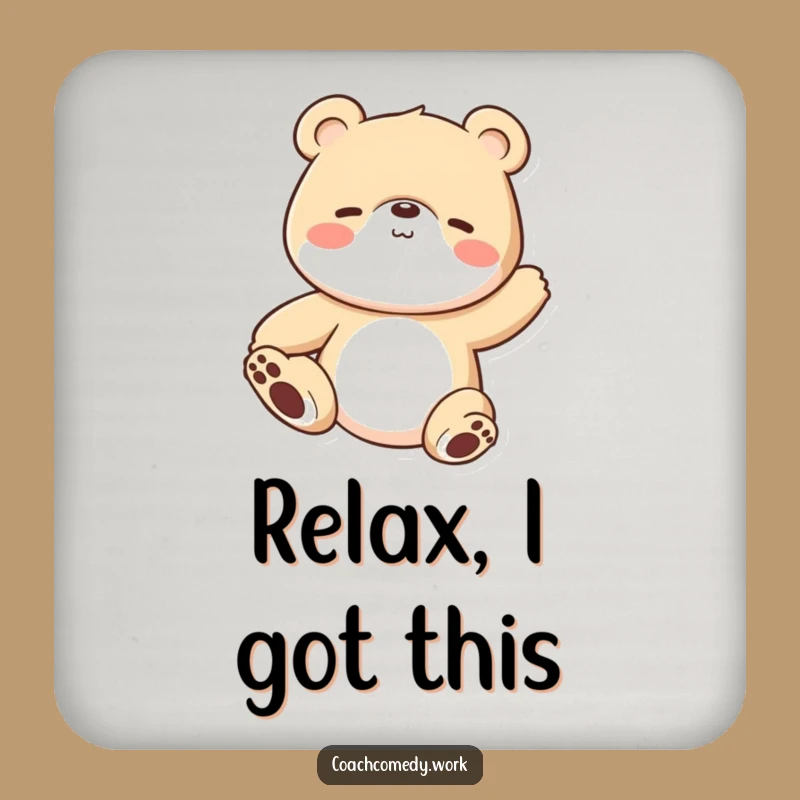 Funny Kawaii Bear Coaster: Protect Your Space, A Cute Funny Gift for Any Table!