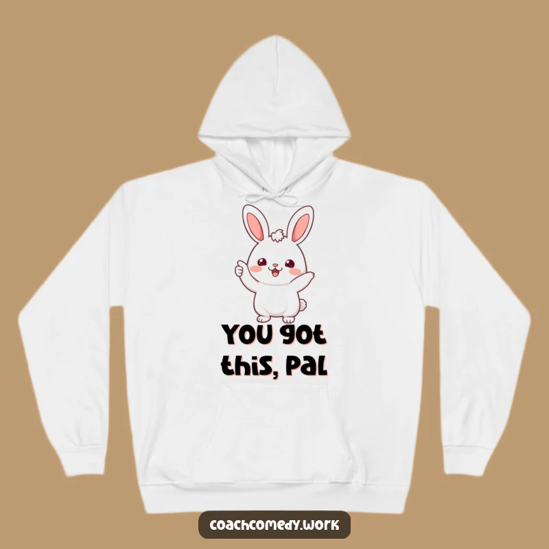 Funny Kawaii Rabbit Hoodie: Cozy Cheerful Comfort, Amazing Encouragement Gift!
