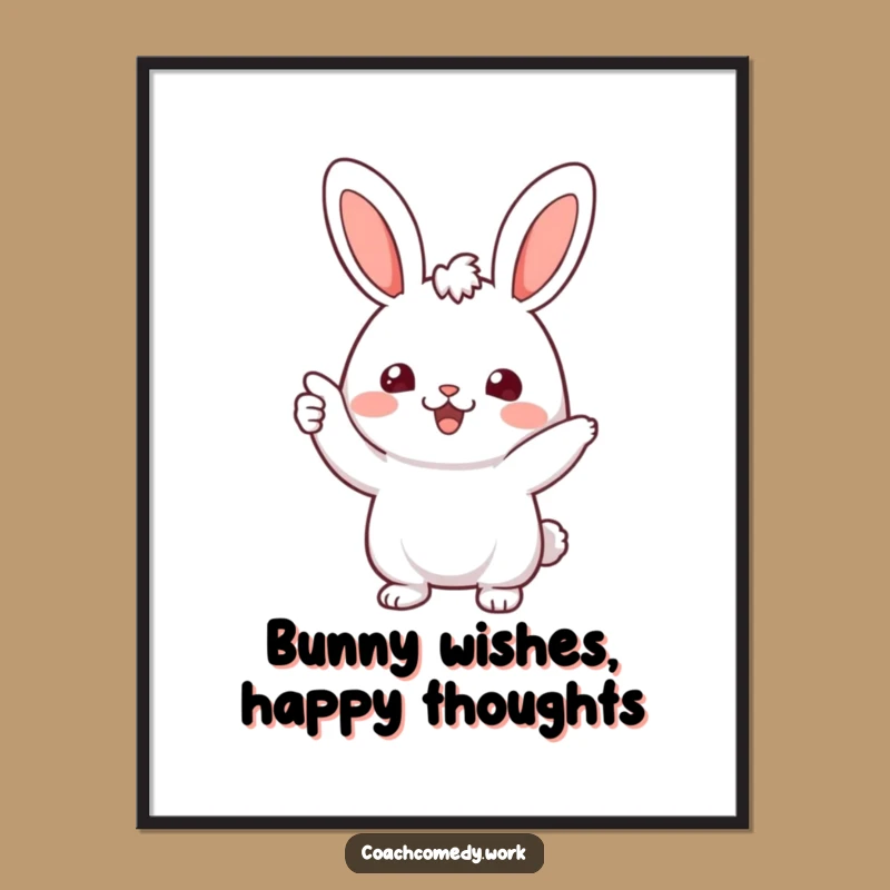 Free Printable Kawaii Rabbit Wall Art: Humorous Downloadable Decor for Cozy Spaces
