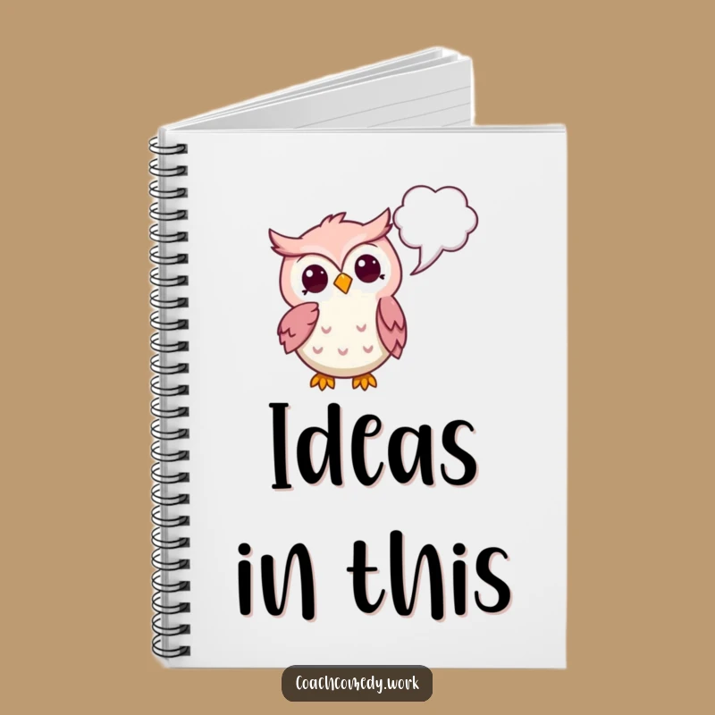Funny Kawaii Owl Thinker Notebook - Deep Thoughts Journal, Perfect Gift for Ideas